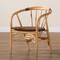 Baxton Studio Kyoto Modern Bohemian Natural Brown Rattan Dining Chair 224-12832-ZORO - alternate 4